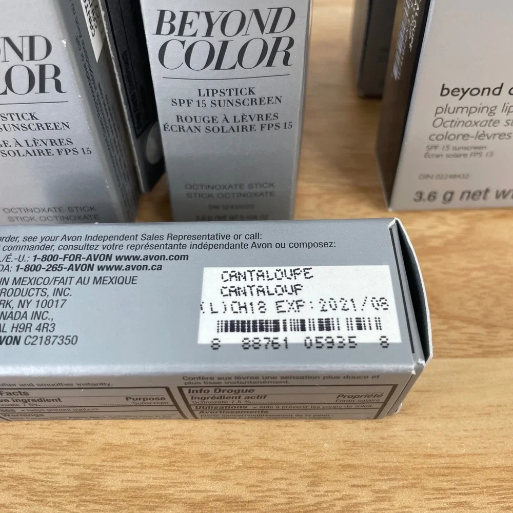 Avon Beyond Color Lipstick Cantaloupe - SPF Expired -  Plumping Lot of 10 NIB